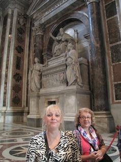 Helen and Jill in St Peter's